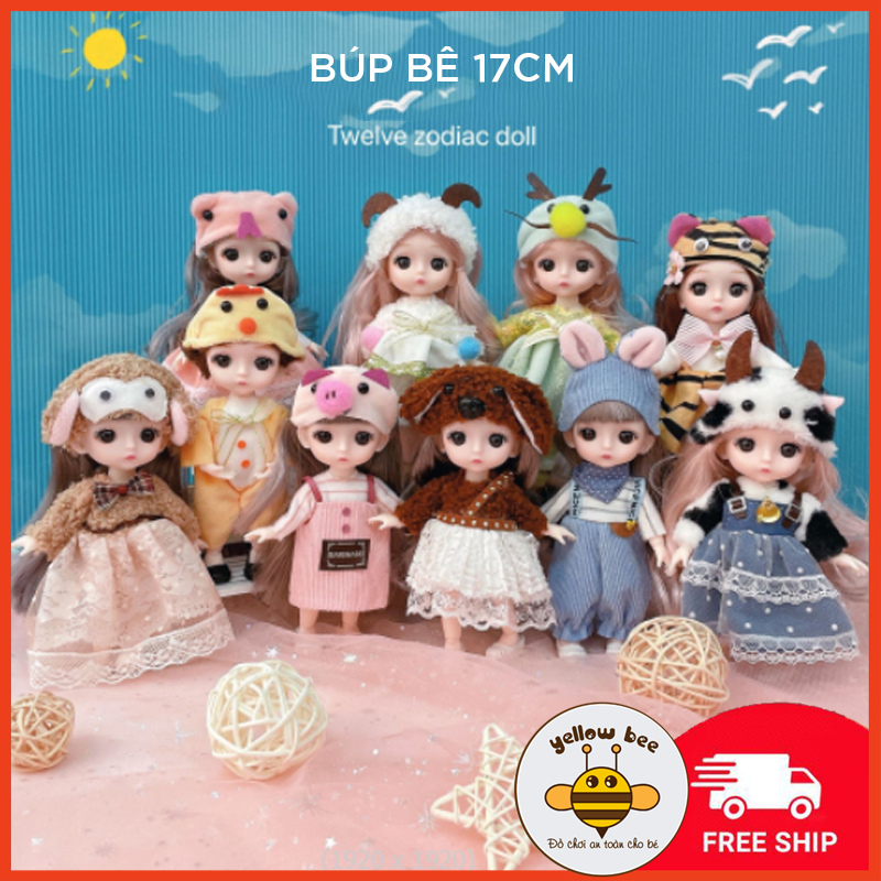 Búp bê Barbie 17cm cho bé gái