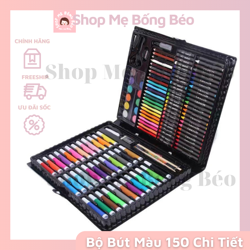 Hộp bút màu , bộ màu vẽ 150 chi tiết đa năng cho bé.