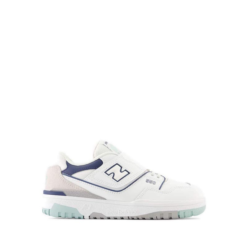 New Balance 550 Bungge Lace with Top Strap Boy s Sneaker Shoes - White