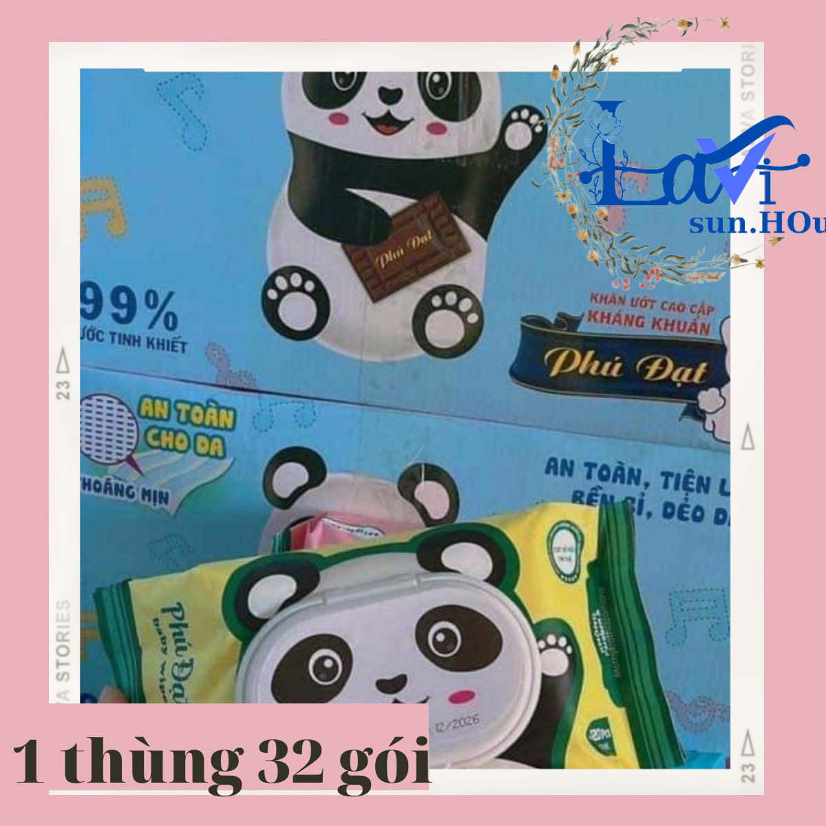 32 gói Khăn giấy ướt Phú Đạt 120 tờ không mùi cho bé thumbnail