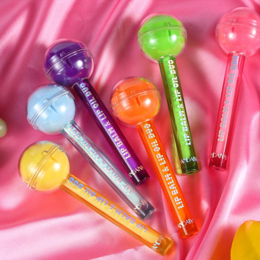 Son dưỡng kẹo mút hồng môi tự nhiên kiêm son bóng - Son dưỡng và tẩy tế bào chết môi LEYU