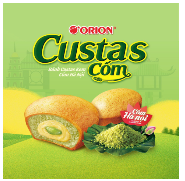 Bánh Custas Kem Cốm Hà Nội Hộp 276g