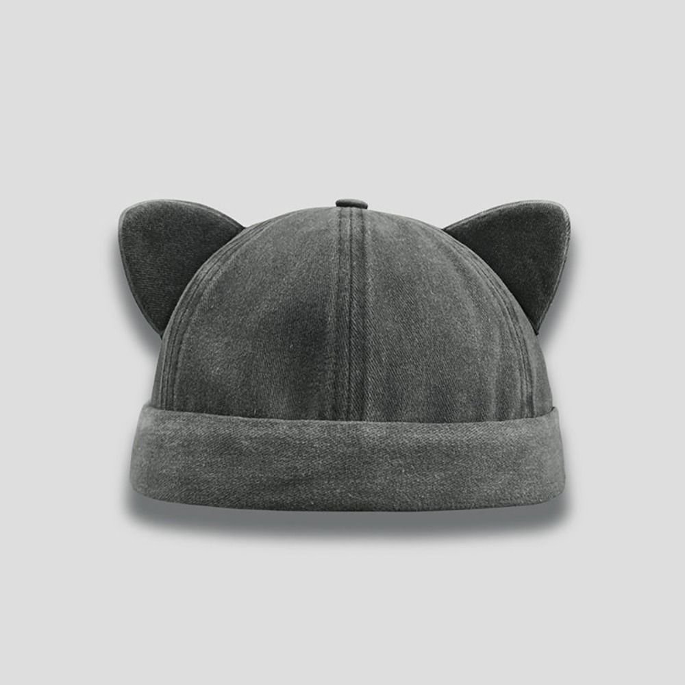 Fashion%20Cute%20Cat%20Ears%20Brimless%20Hat%20Adjustable%20Washed%20Old%20Solid%20Color%20Beanie%20Hat%20Sweet%20Breathable%20Bucket%20Cap%20Travel%20-%20Image%204