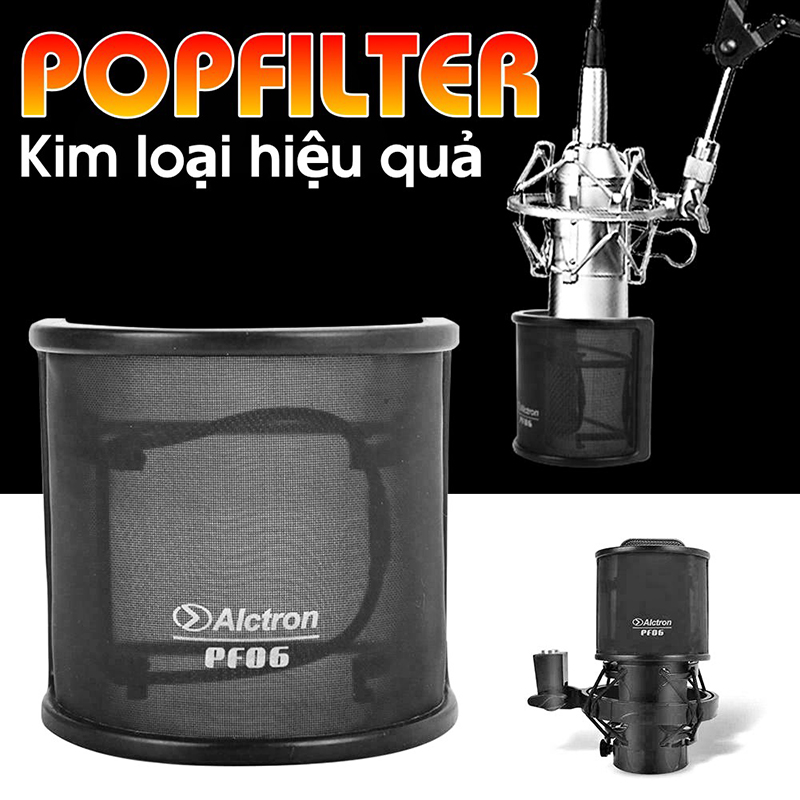Alctron pf06 - màng lọc popfilter bằng sợi hợp kim cho micro thu âm