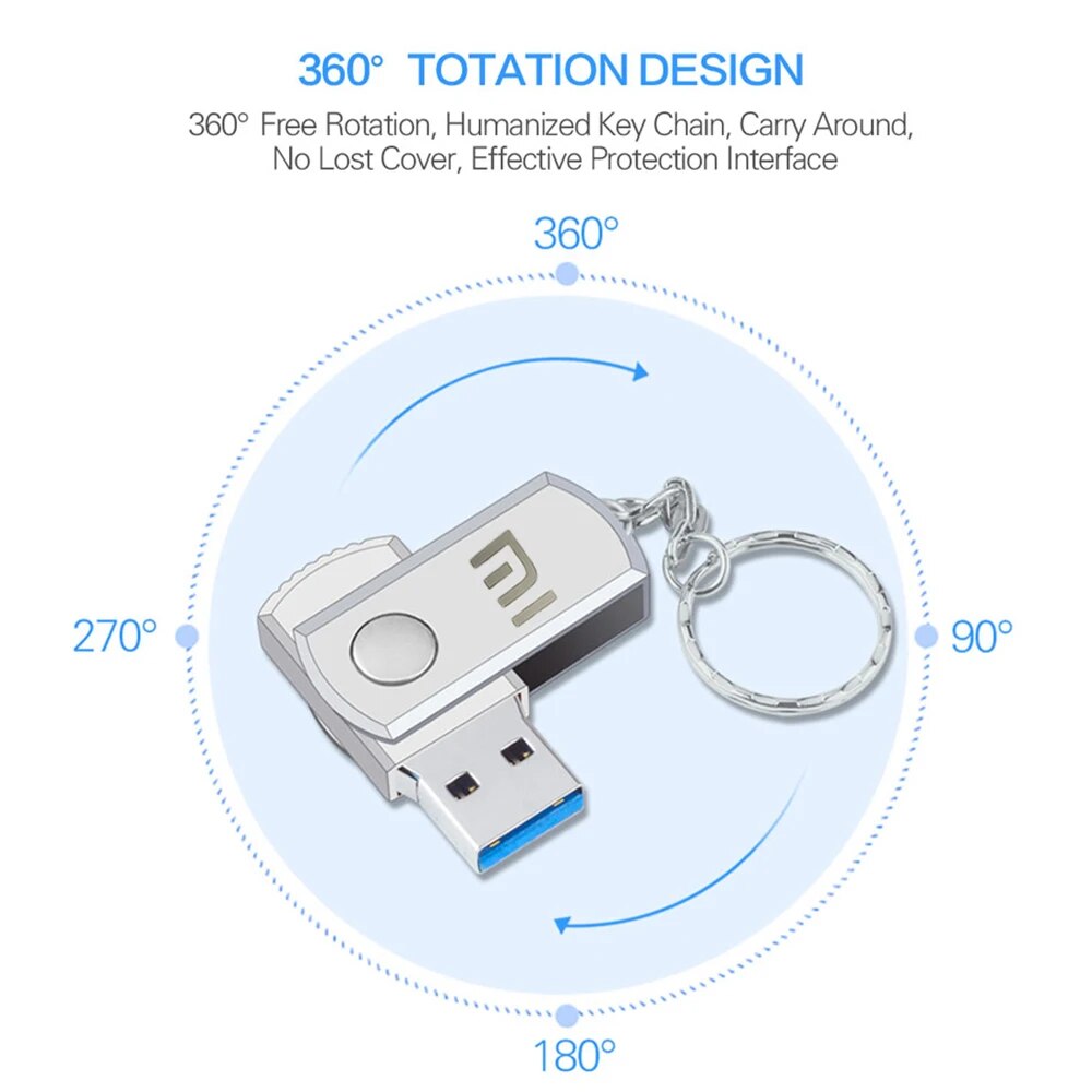 [ZBER] Xiaomi 2T 16T U Disk Mobile Phone 1TB High Speed Usb3.0 Type-C Computer Dual-Use Dual Interface Metal Flash Memory