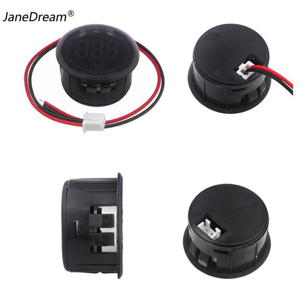 Janedream Màn hình LED kỹ thuật số thông tư hai dây vôn kế dòng điện một chiều Vôn kế kỹ thuật số Đầu hiển thị đảo ngược kết nối bảo vệ DC 4-100V