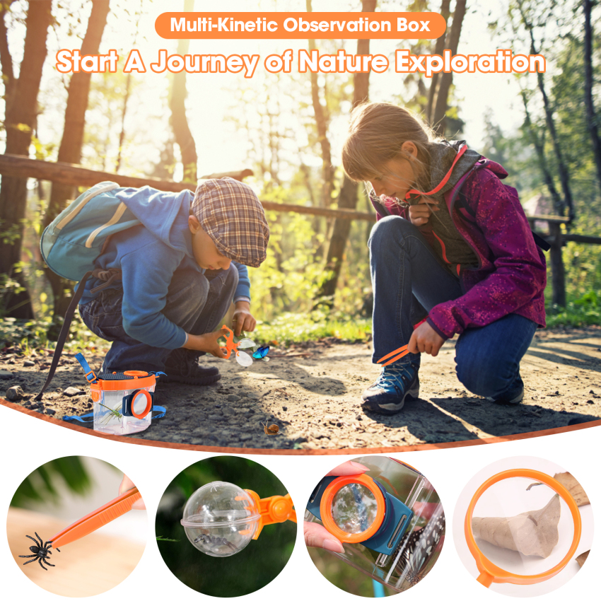 Mug Magnifying Glass Kit, Bug Viewing Box For Kids, Insect Cage Adventure Kit, Bug Viewing Box, Bug Viewer With Bug Trap, Tweezers, Nature Exploration For Kids