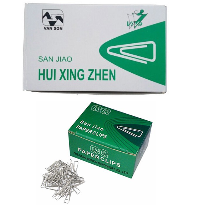 Kim Kẹp Giấy Đầu Tam Giác C62 Hộp 10 Hộp Nhỏ