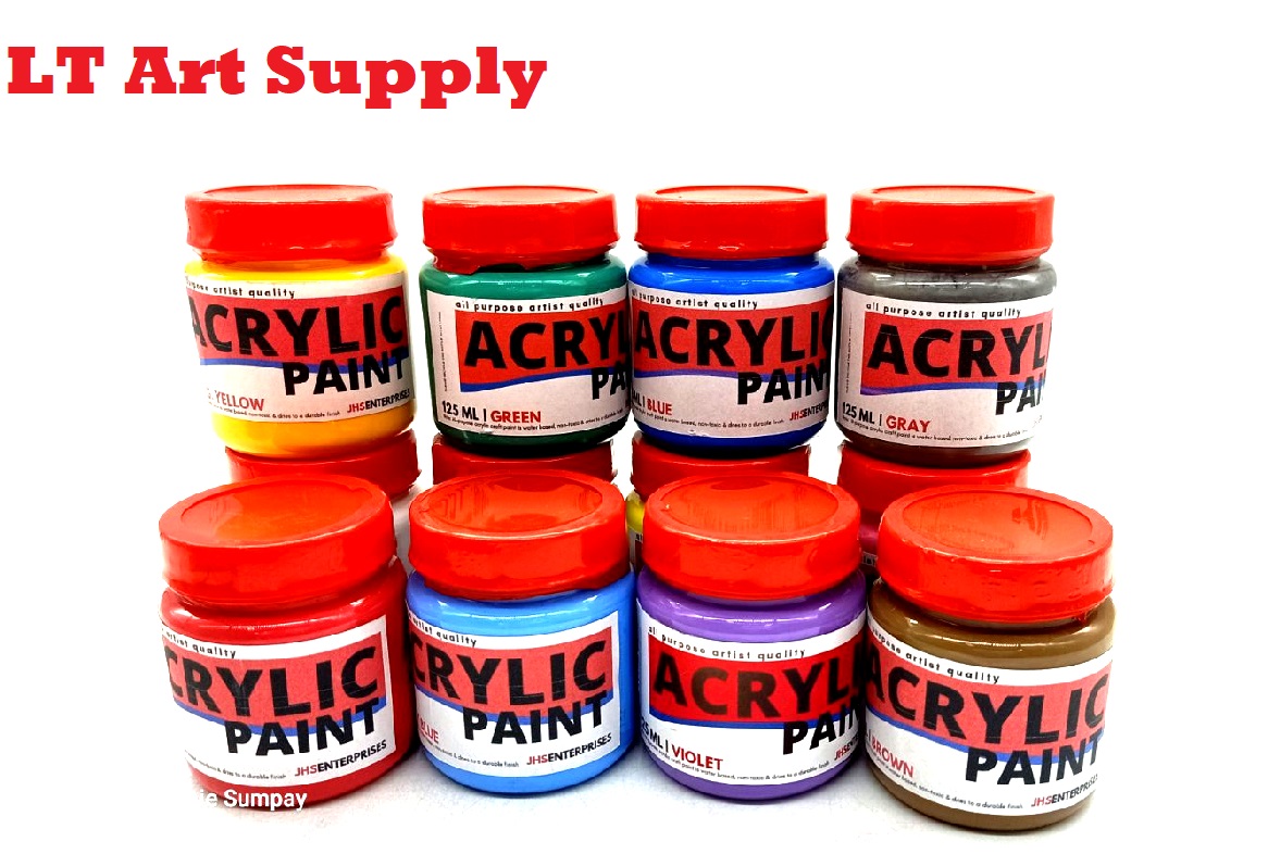 JHS Acrylic Paint All Purpose Artist Quality Water based 125ml, Water Based  Acrylic Paint 