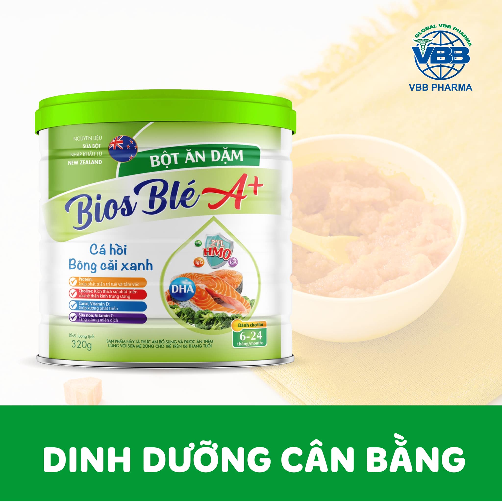 bột ăn dặm cho bé từ 4 tháng trở lên.bột Biosle A+ đủ 7 vị cho bé