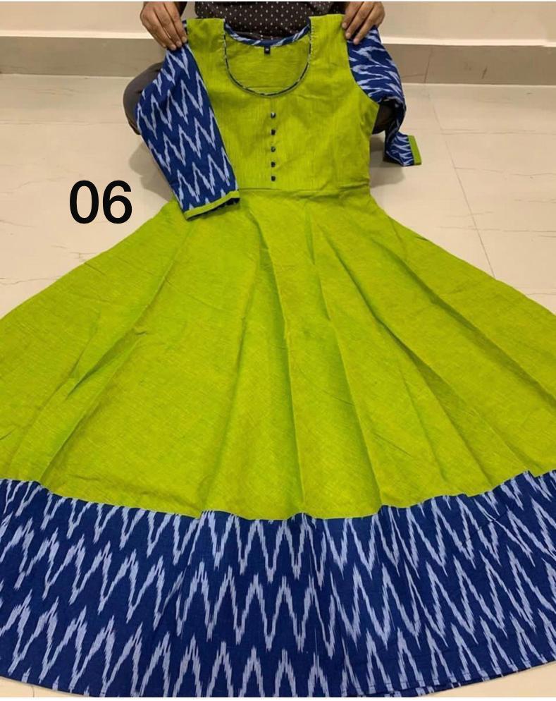 ikkat long frocks