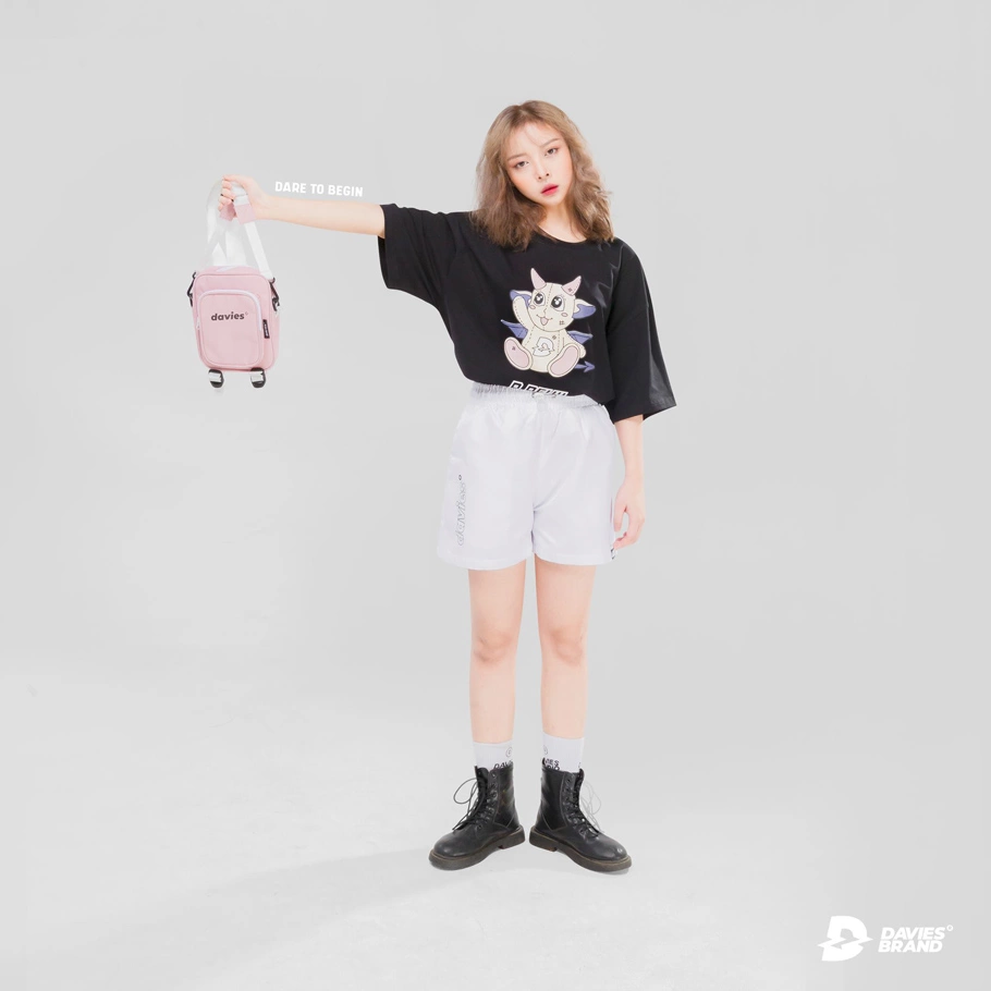 Áo thun Davies nam nữ DSS Tee Devil Teddy - BLACK