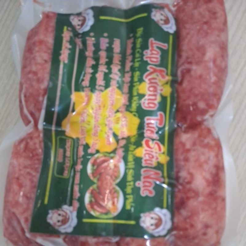 lạp xưởng tôm trứng muối+ lạp xưởng tươi trứng muối  ( bịt 500g) loại ngon