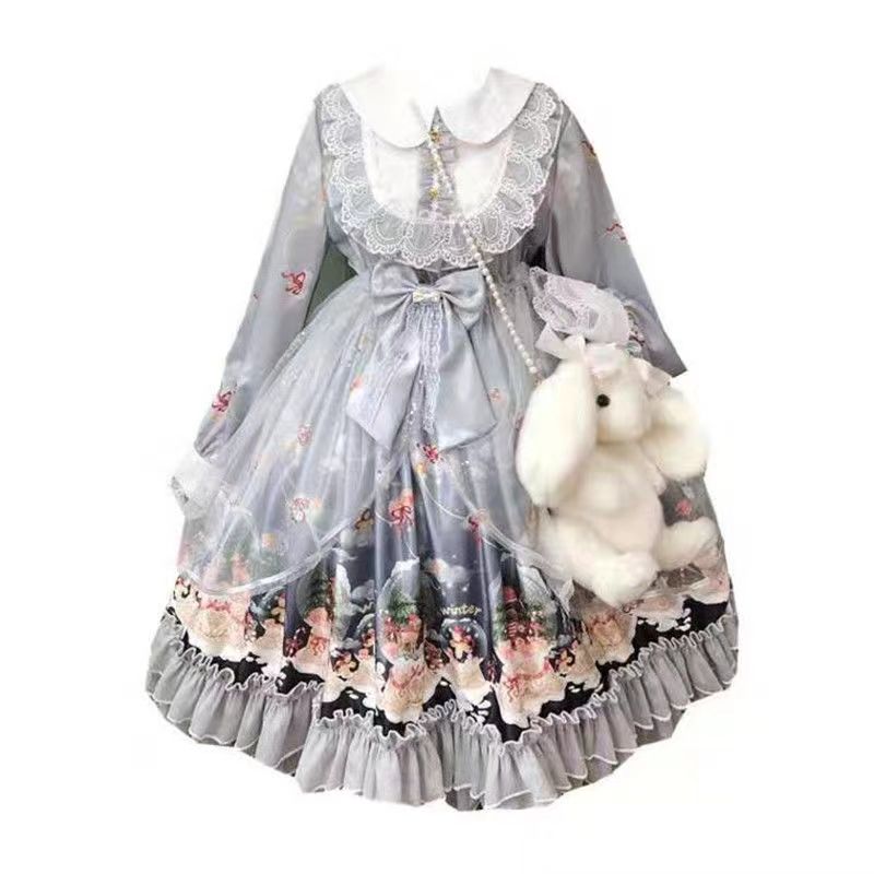 Lolita váy thu đông chính hãng nguyên bản hàng ngày công chúa lolita trọn bộ lolita váy liền váy