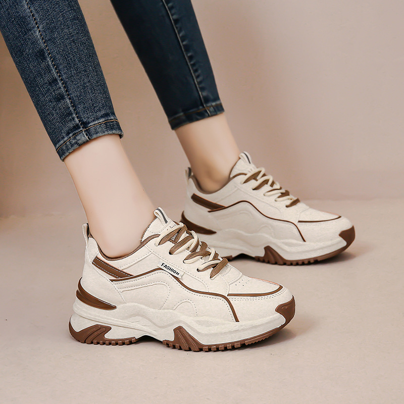 Giày đơn nữ mới, giày sneaker phong cách thể thao, giày nữ giá rẻ, đế dày tăng