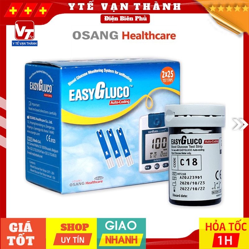 ✅ Que Thử Đường Huyết Easy Gluco | (Date Xa) | (Chính hãng Osang Healthcare - Hàn Quốc) -VT0764 - Y Tế Vạn Thành