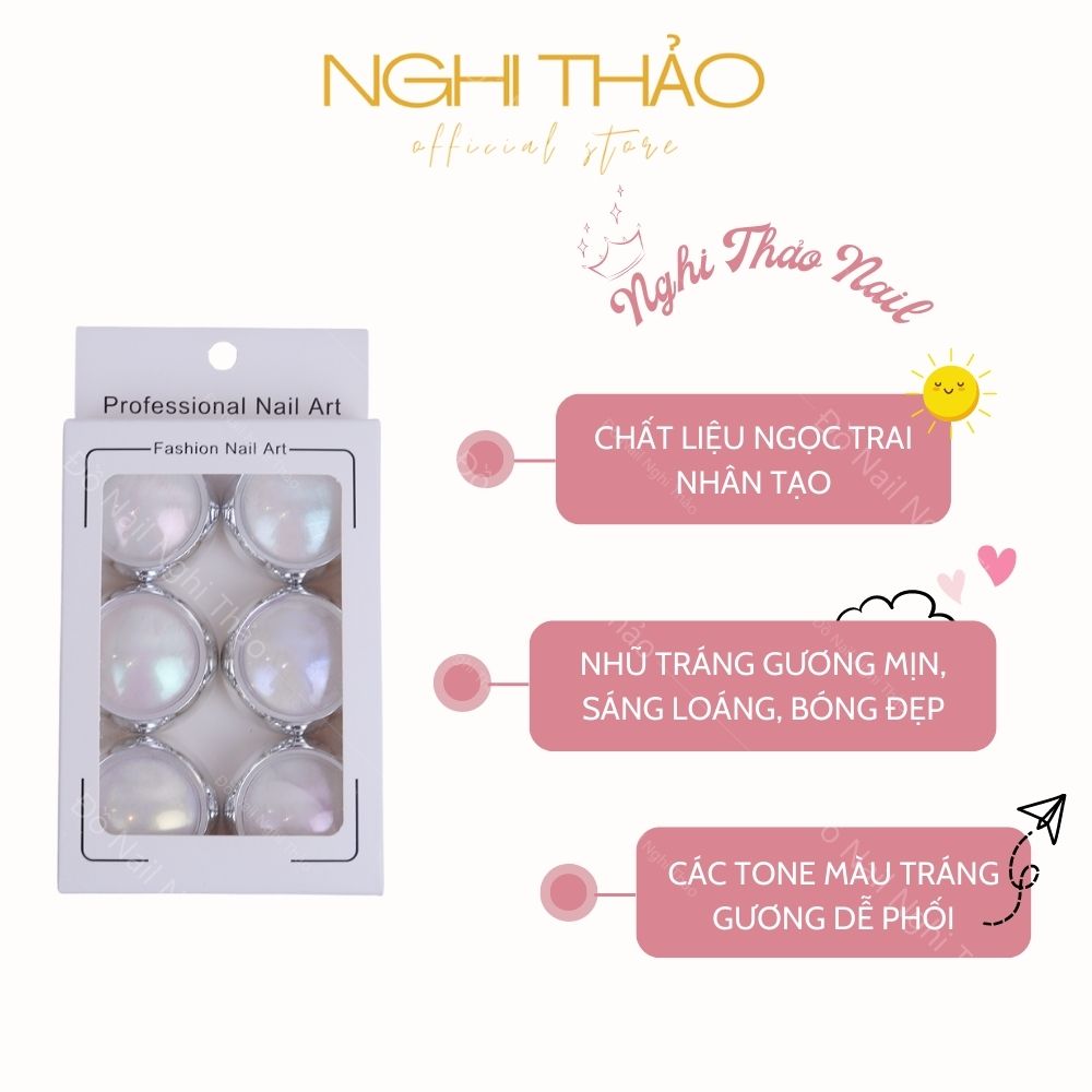 Tráng gương ngọc trai set 6 hũ