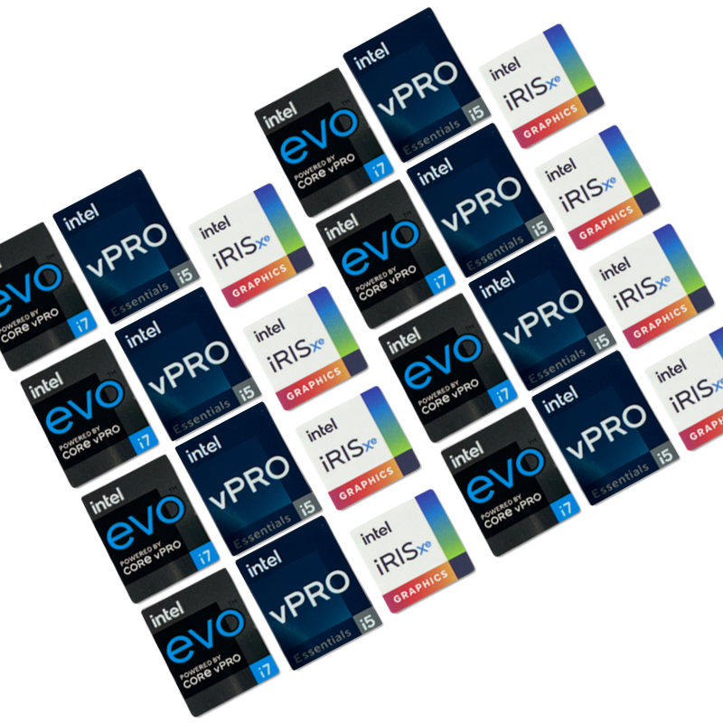 5pcs Intel Core I5 I7 Vpro Evo Iris Xe Lap Desk Computer Cpu Label Sticker. 