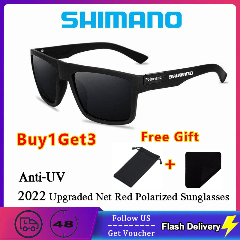 SHIMANO Polarized Fishing Sunglasses Men's Driving Shades Male Sun Glasses  Hiking Fishing Classic Sun Glasses UV400 Eyewear Green