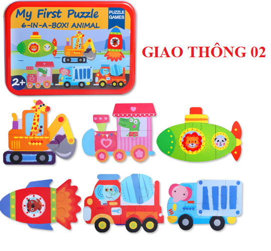 Đồ chơi hình My First Puzzle hộp sắt 6 hình chọn chủ đề cho bé