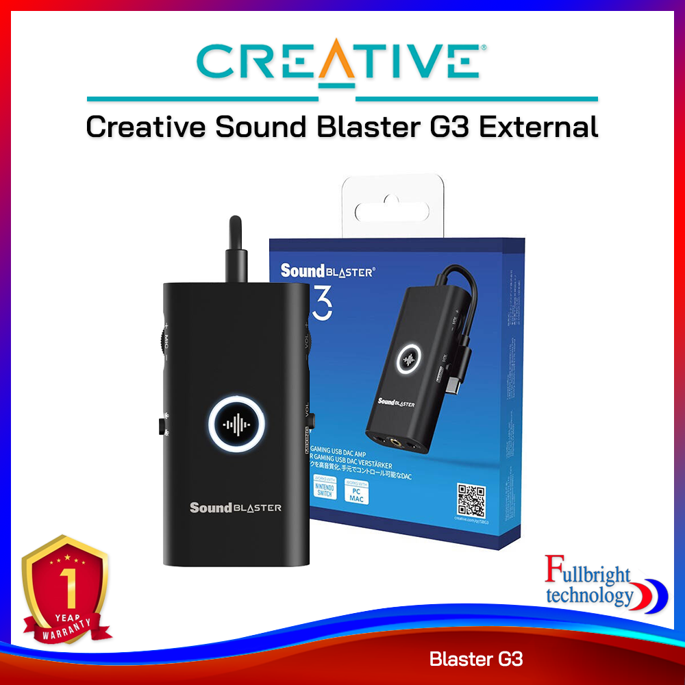Creative Sound Blaster G3 External การ์ดเสียงพกพาขนาดเล็ก ใช้งานง่าย