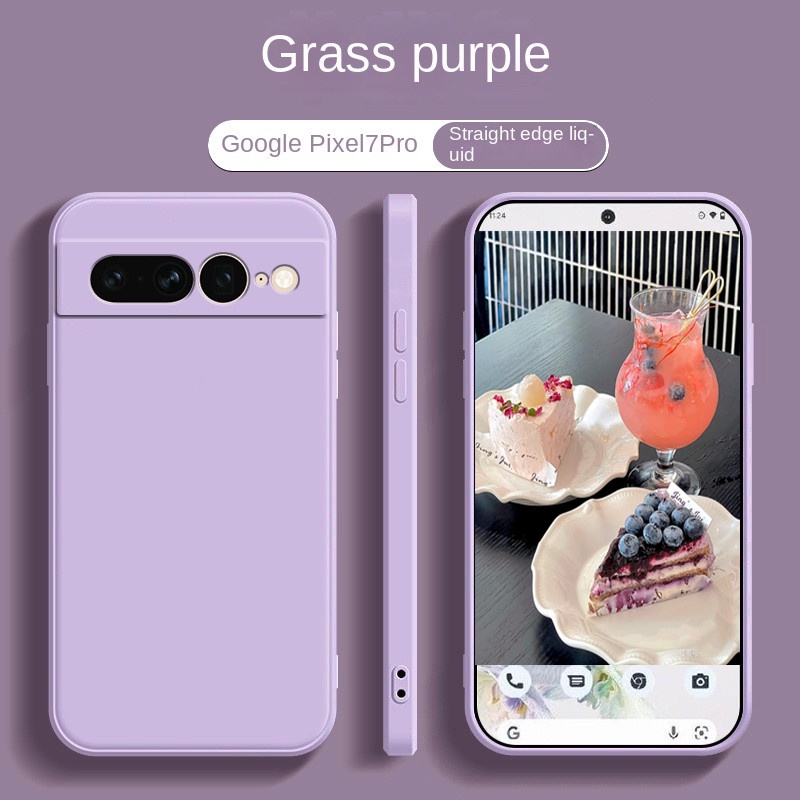 Cho Google Pixel 7 Pro vuông Silicone lỏng Ốp điện thoại cho Google Google Pixel 7A 7pro pixel7 5g Couple Cover quay lại mềm chống sốc máy ảnh bảo vệ trường hợp vỏ