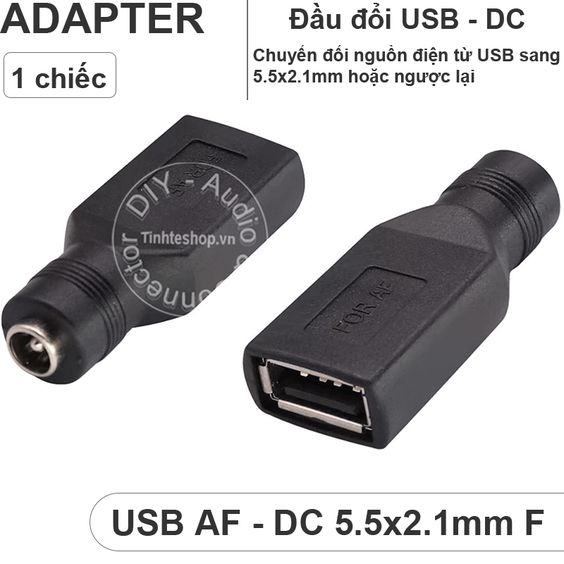 1 PCS - USB AM to 5.5x2.1mm female adapter