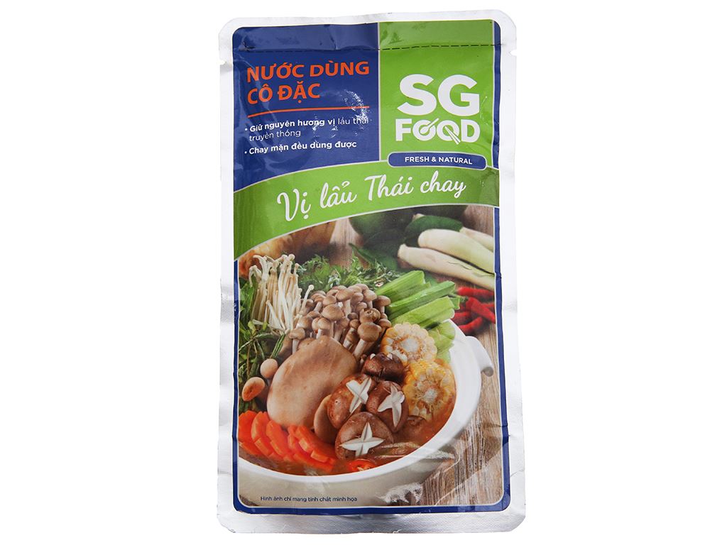 Nước dùng cô đặc  SG Food gói 180g (  lẩu thái/ lẩu thái chay/ bún bò)