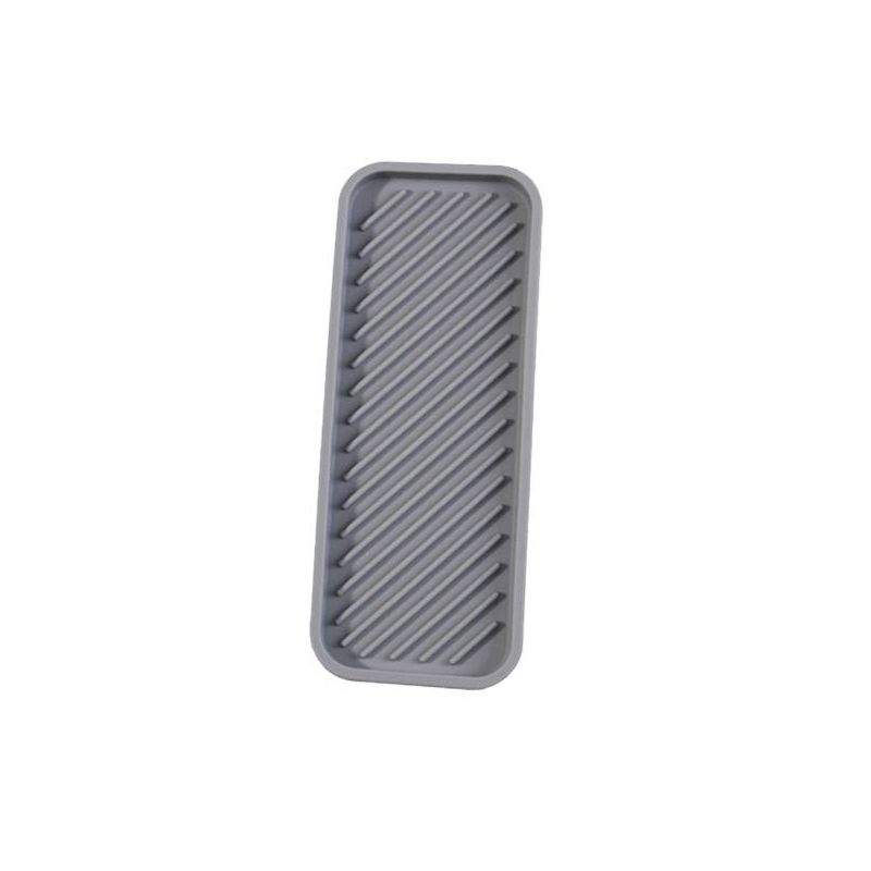 Silicone Drain Tray Countertop Bathroom Soap Shampoo Bottle Soap Dispenser Tray Kitchen Dish Drying Mat Sink Storage Rack
