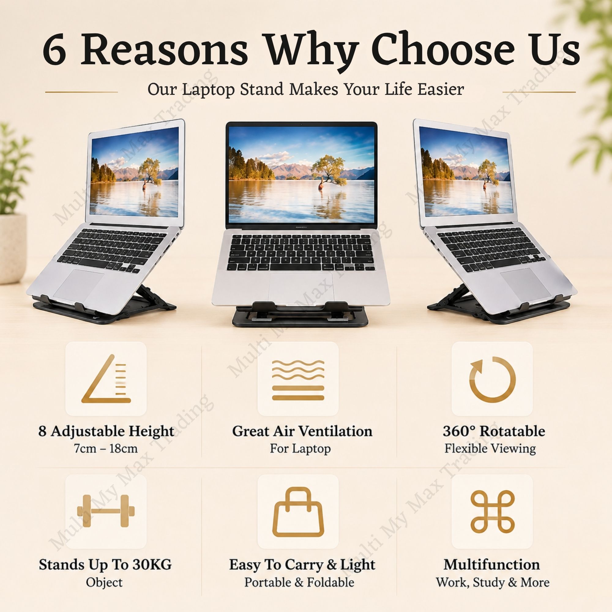 Portable Adjustable Non-Slip Ventilated Laptop Stand Heat Dissipation Notebook Holder Ready Stock
_voghion.com