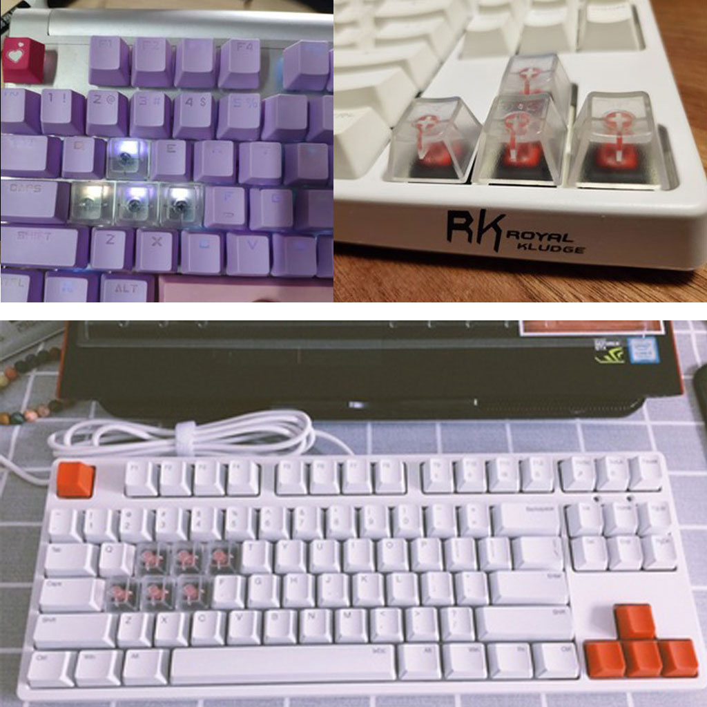 10pcs trong suốt ABS Keycaps Bàn Phím Cơ Keycaps Matte phím có đèn nền cho Cherry chuyển đổi Bàn phím cơ