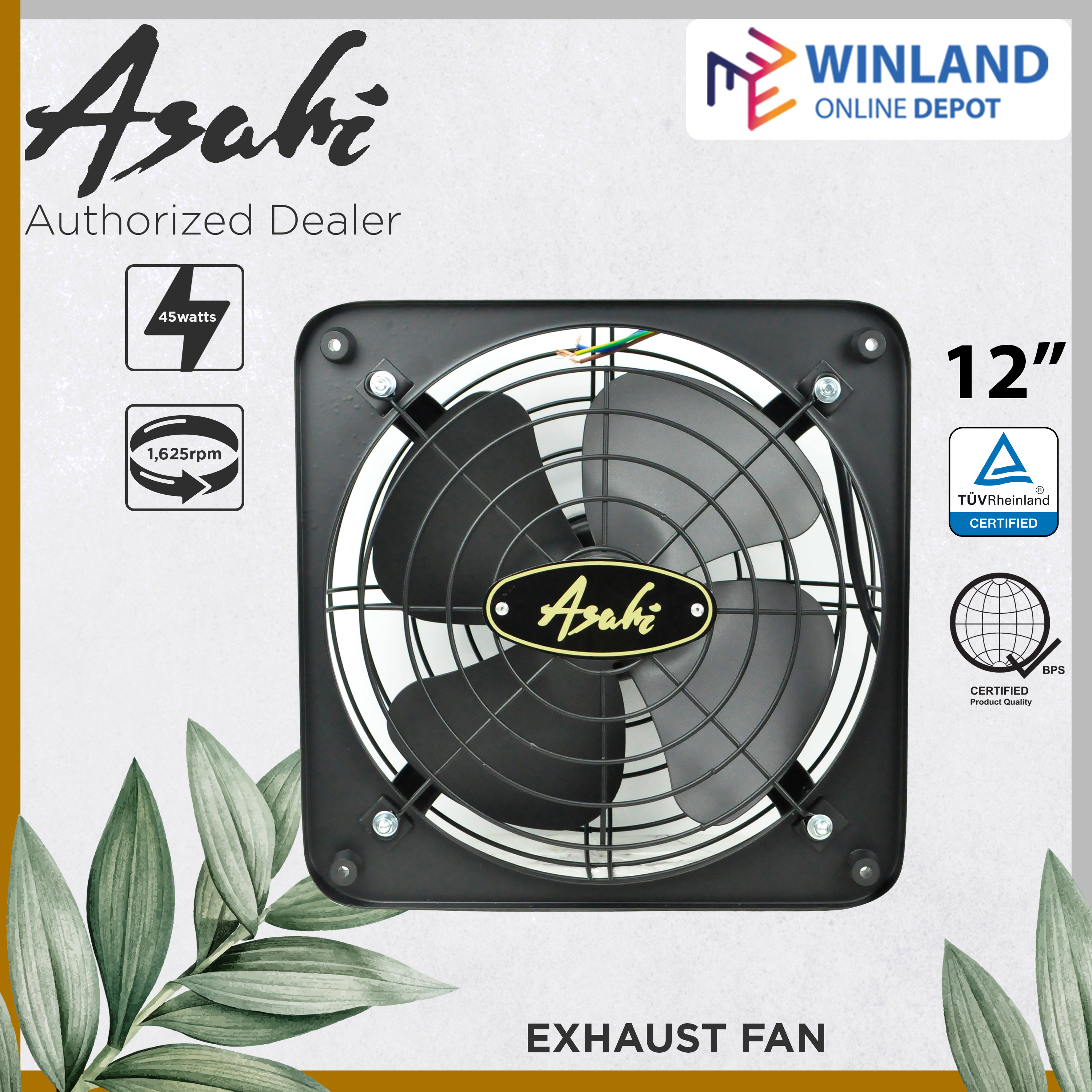 ASAHI by Winland 12inch Industrialtype heavy duty Exhaust Fan EM12
