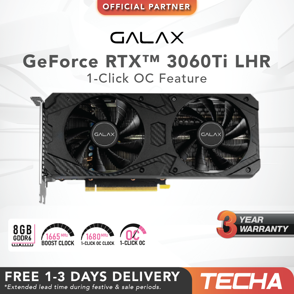 Galax RTX 3060Ti / RTX 3070 Ti | (1-click OC) | 8GB GDDR6 | Nvidia