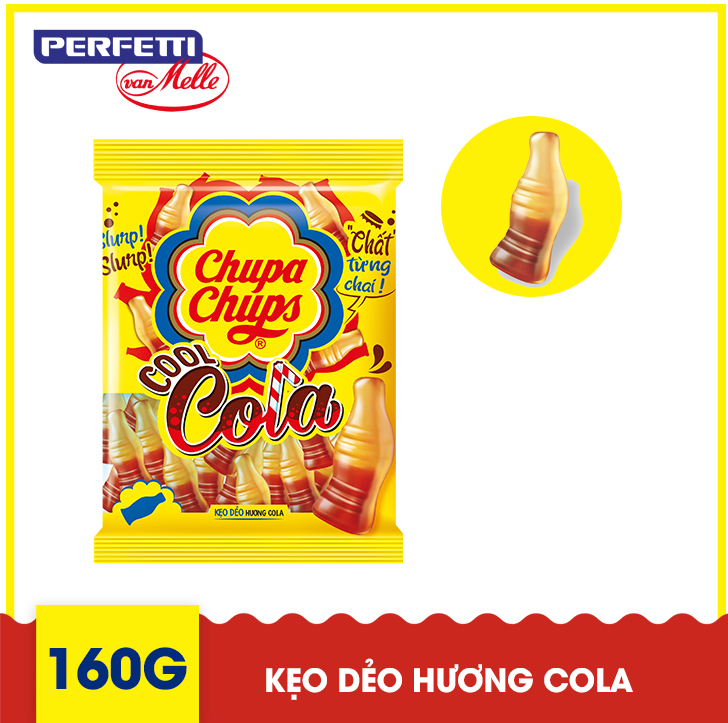 Kẹo Dẻo Chupa Chups Cool Cola (Gói 160g) thumbnail