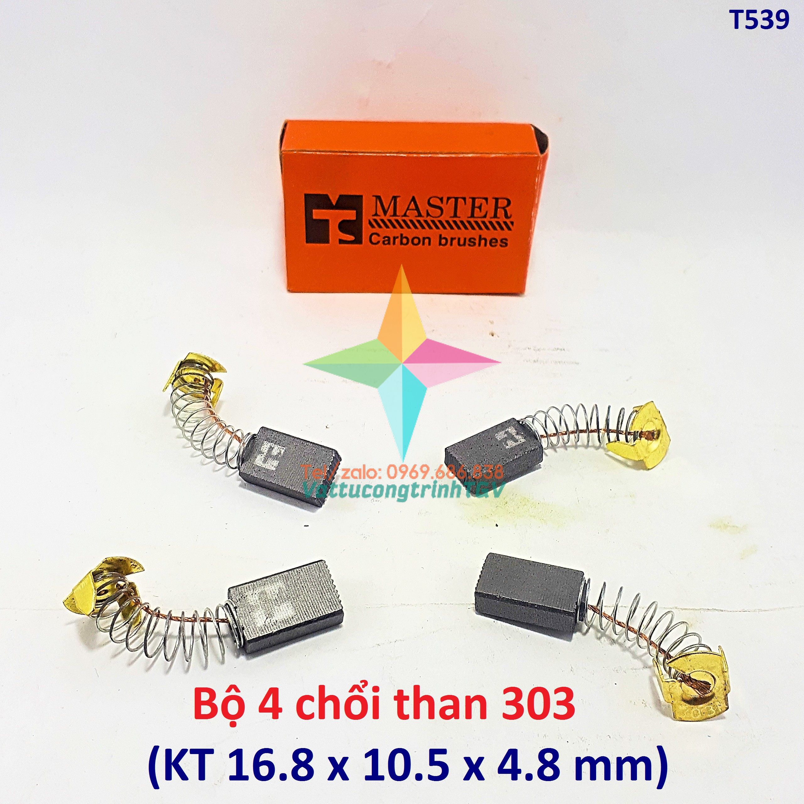 Bộ 4 chổi than dùng cho máy khoan, cắt