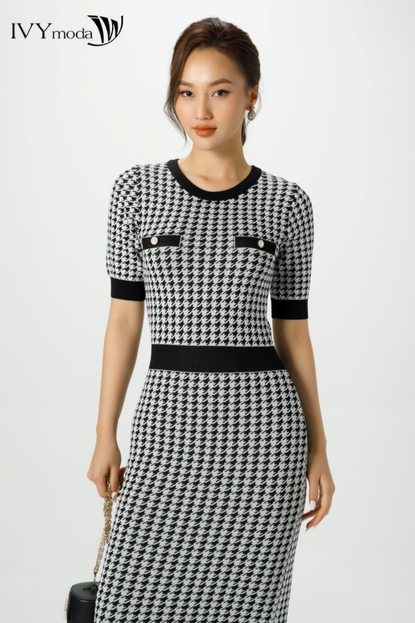 Đầm len ôm body dáng dài moda IVY Moda MS 42B8868