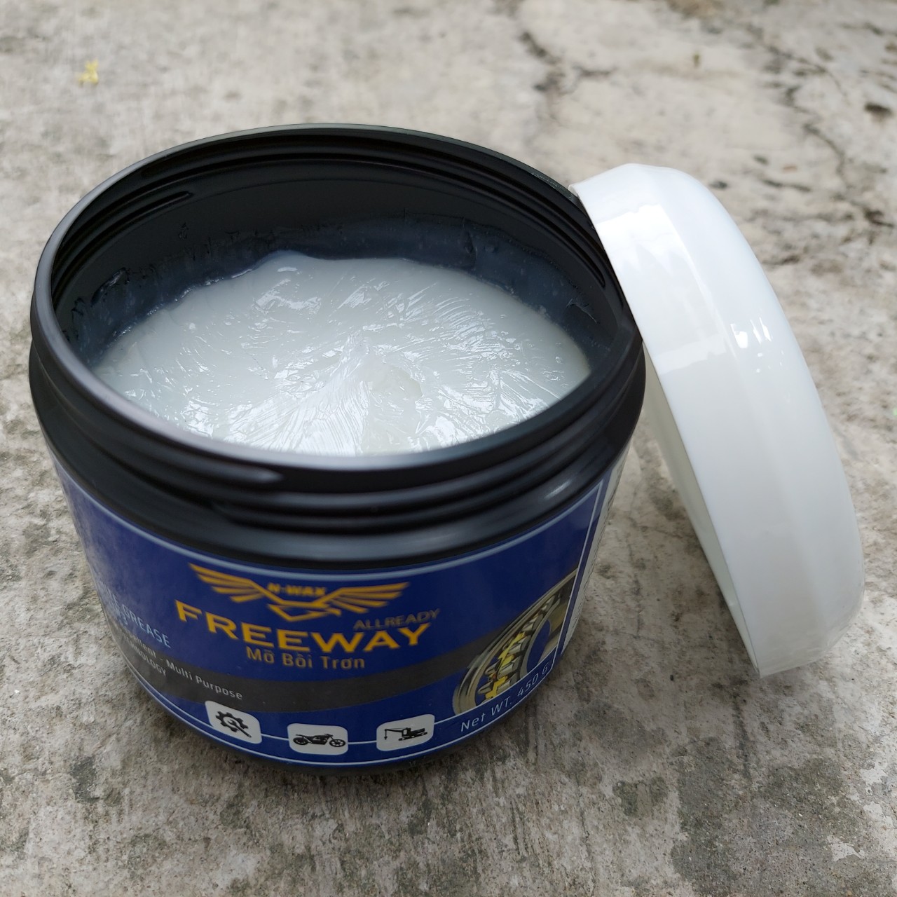 [HỎA TỐC HCM - MỠ BÔI TRƠN TRẮNG CHỊU NHIỆT KHÁNG NƯỚC] FREEWAY WHITE GREASE NGLI#3 450 GRAM