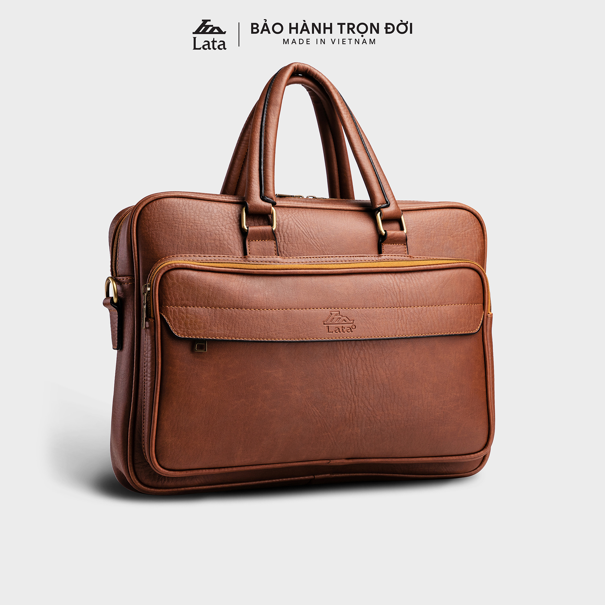 Lata Office Briefcase (Basic Men's Fashion Carrying a 14-Inch Laptop - Leather Briefcase Ca26)