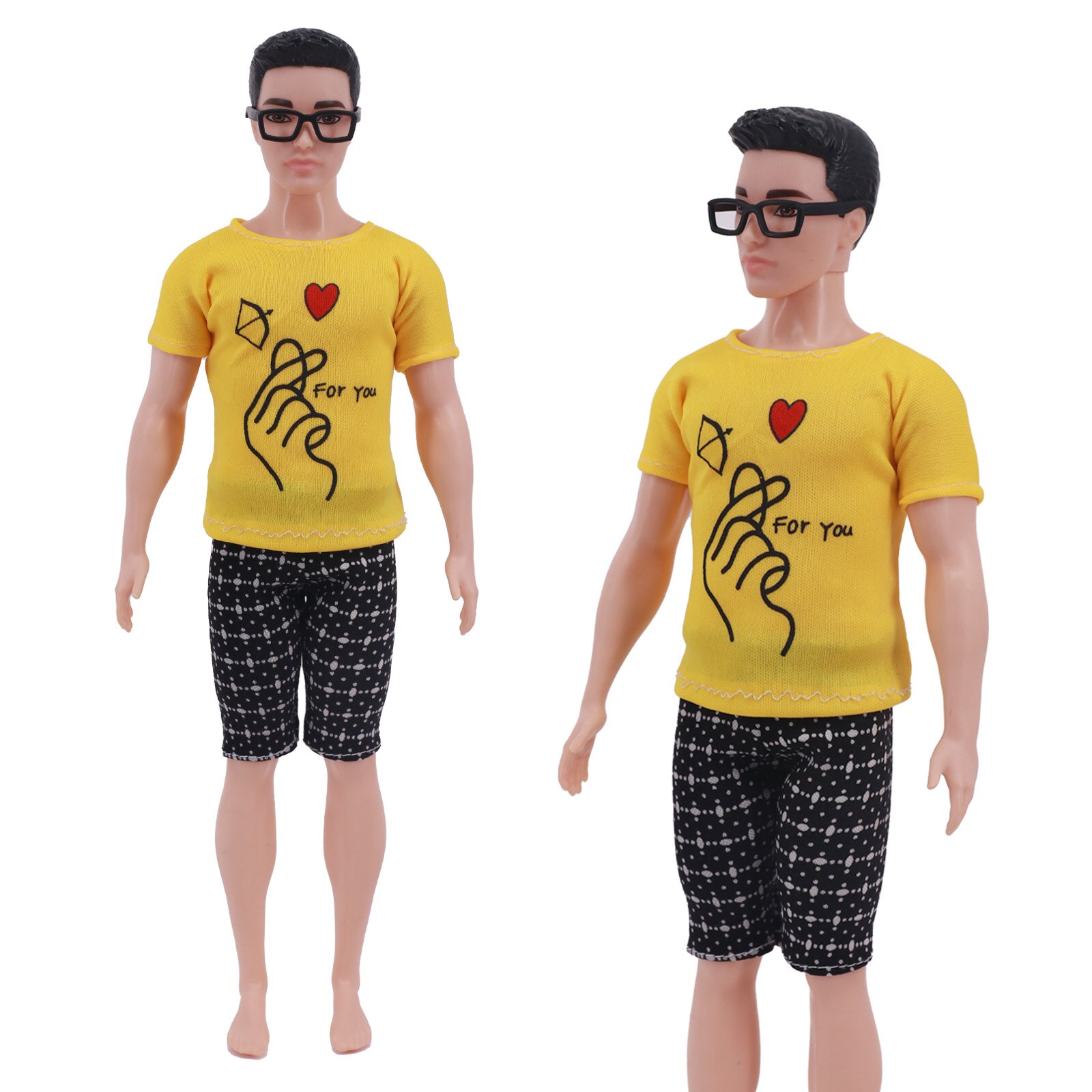 Handmade Ken Doll Clothes T-shirt + Trousers For Barbie Dress