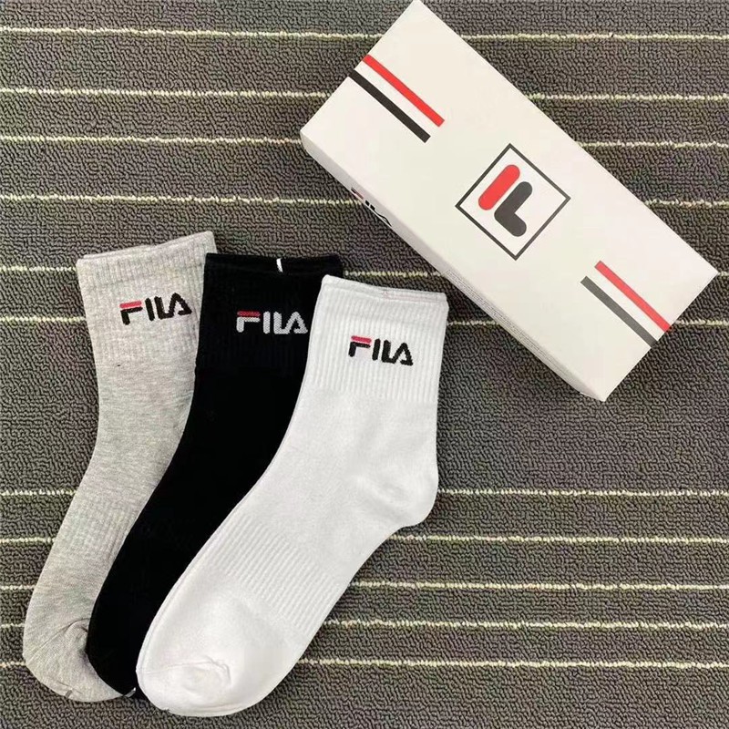 FILA Set 5 Đôi Vớ Cotton 100% Dành Cho Cả Nam Và Nữ s
