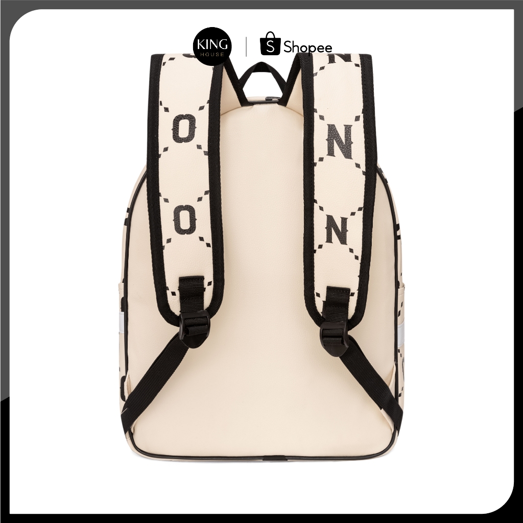 [VOUCHER 8%]Balo Da Backpack Unisex Chống Nước - Màu Be