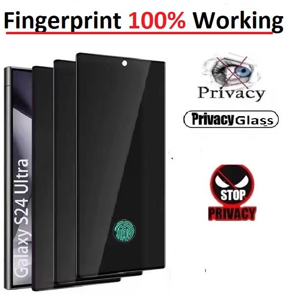Samsung Galaxy S21 Ultra Privacy Tempered Glass Anti Spy Screen Protector Full Curved Protector. 