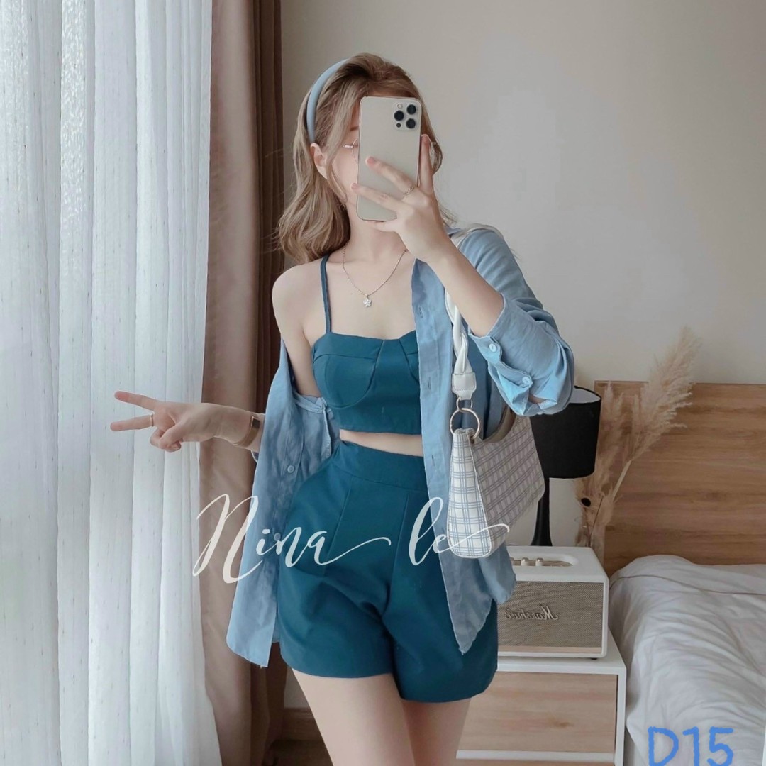 sét 3 món áo lụa tuyết mưa sang chảnh đủ màu  ld22