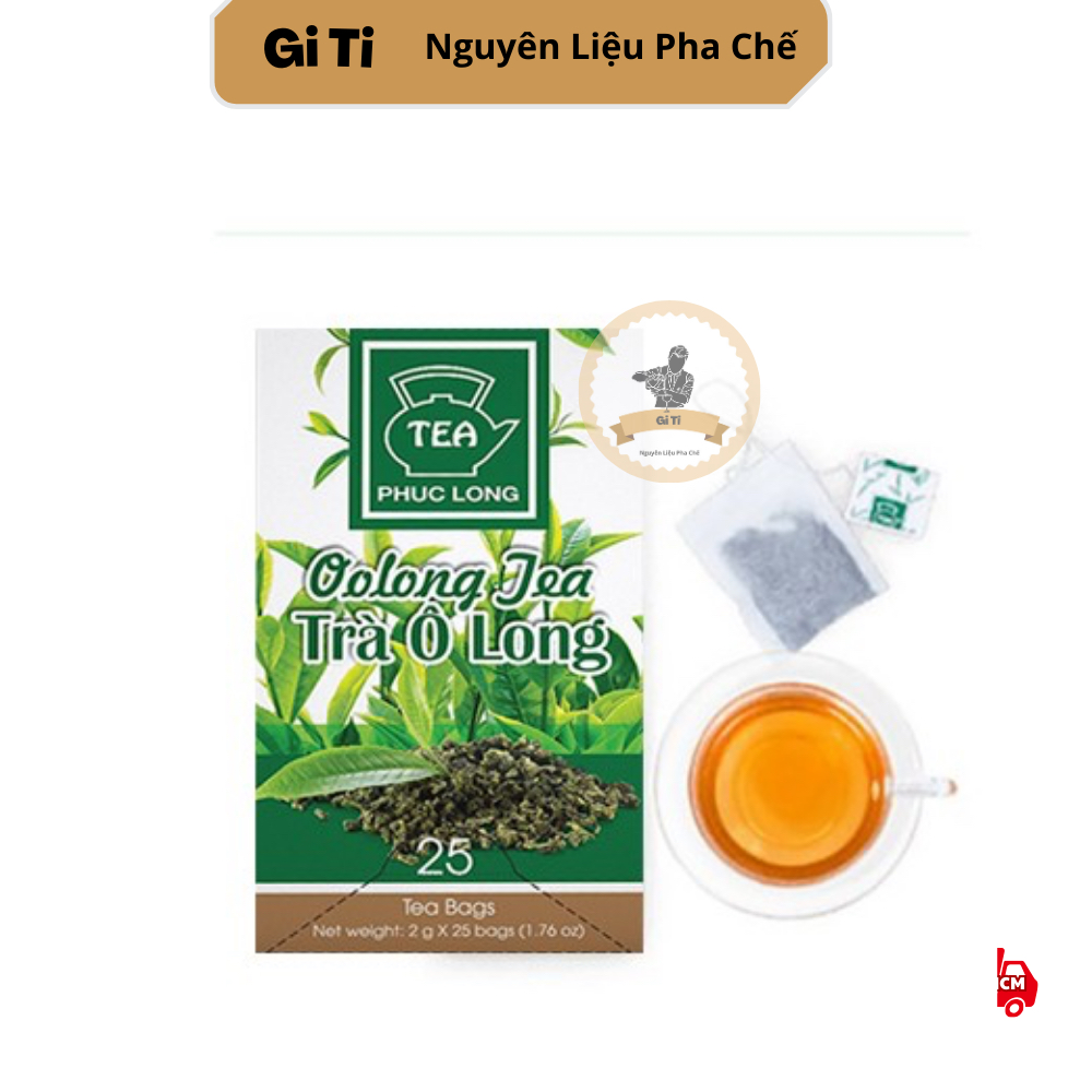 Trà ô long túi lọc phúc long 25 gói | trà oolong