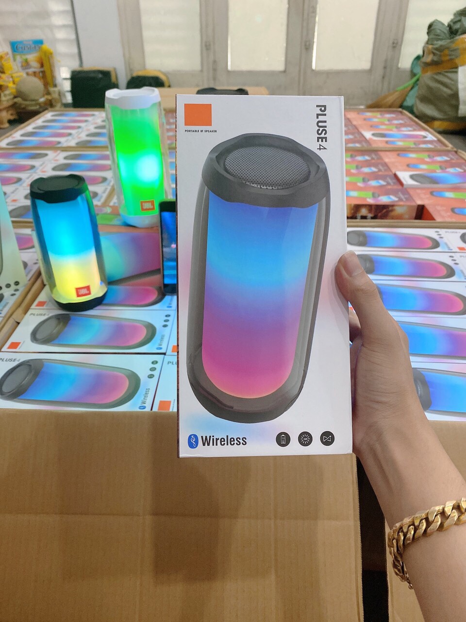 ?? LOA BLUETOOTH JBL PULSE 4 ?? LOA BLUETOOTH MINI JBL CÓ ĐÈN NHÁY PULSE 360