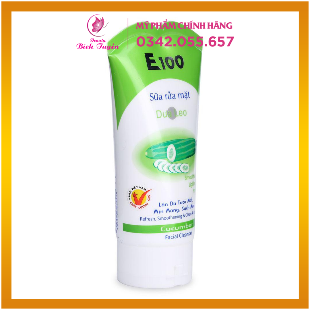 Sữa Rửa Mặt Tinh Chất Dưa Leo E100 - 100gram