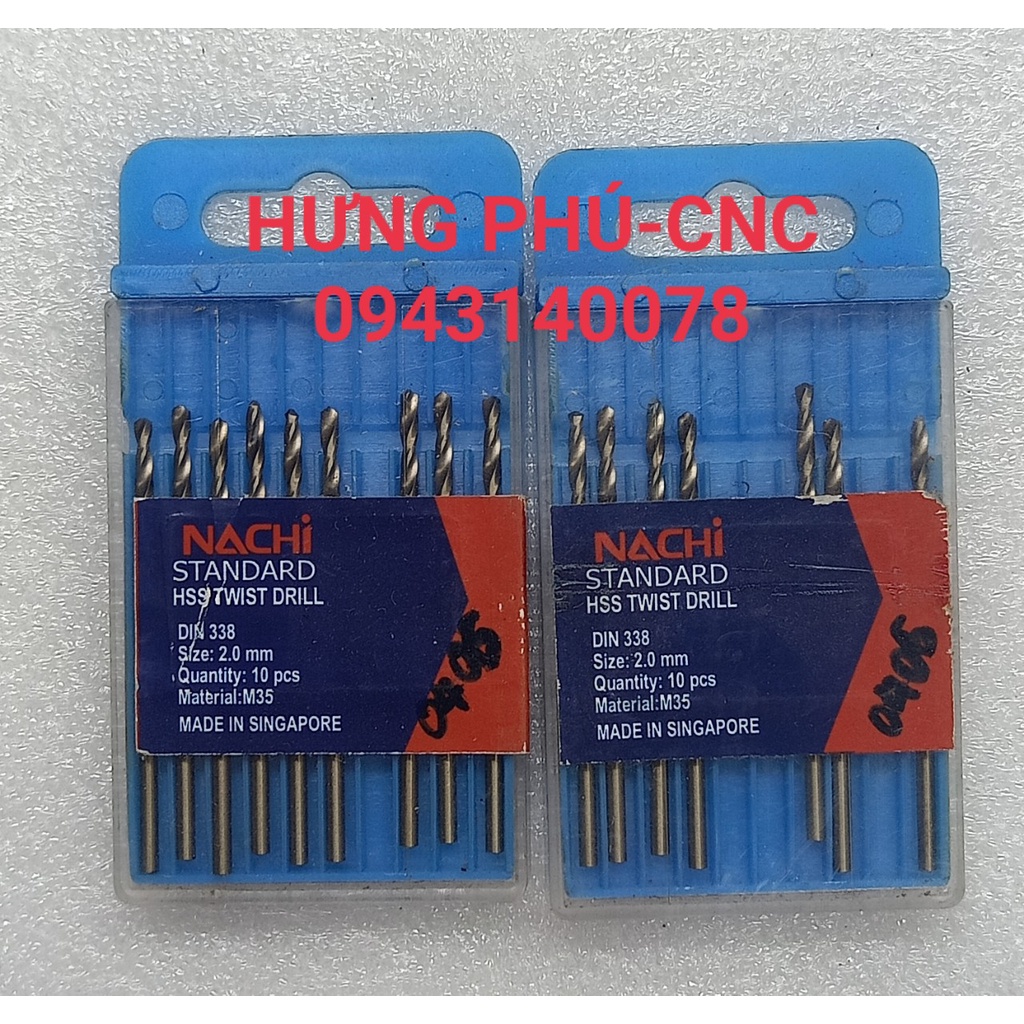 MŨI KHOAN INOX (phi 1 - phi 5.5) NACHI, FR135, FT135