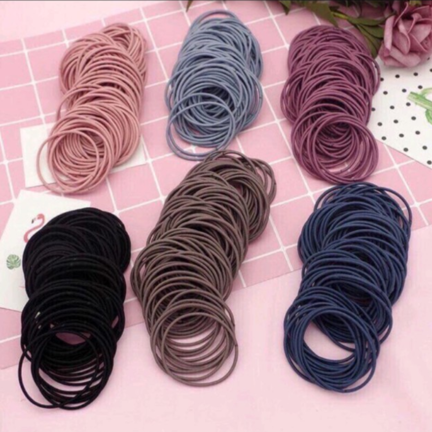 Combo 100 dây buộc tóc đủ màu