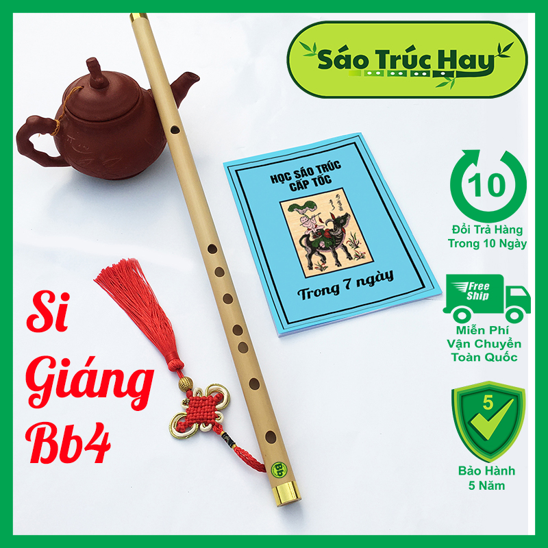 Sáo trúc giá rẻ tone si giáng bb4 bền và đẹp kèm học sáo cấp tốc chính hãng sáo trúc hay - cấp 1