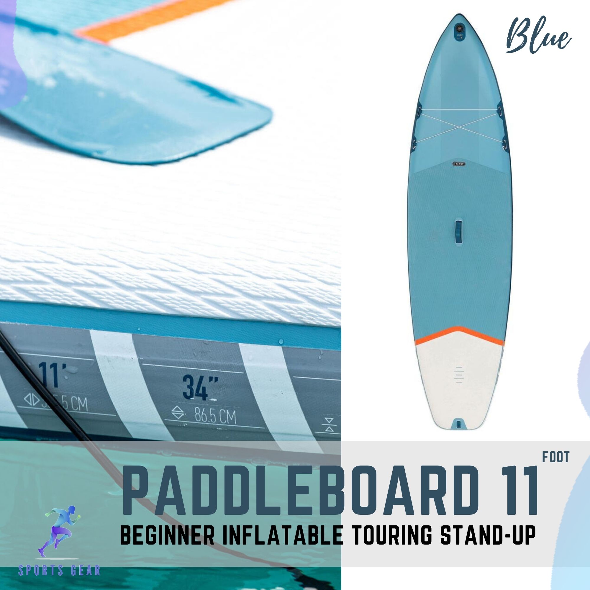 ITIWIT กระดานยืนพาย ทางไกลแบบสูบลมสำหรับมือใหม่ขนาด 11 ฟุต ( X100 11 ft